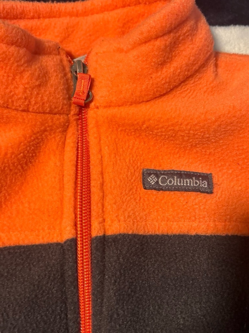Columbia Orange and Black Fleece Jacket